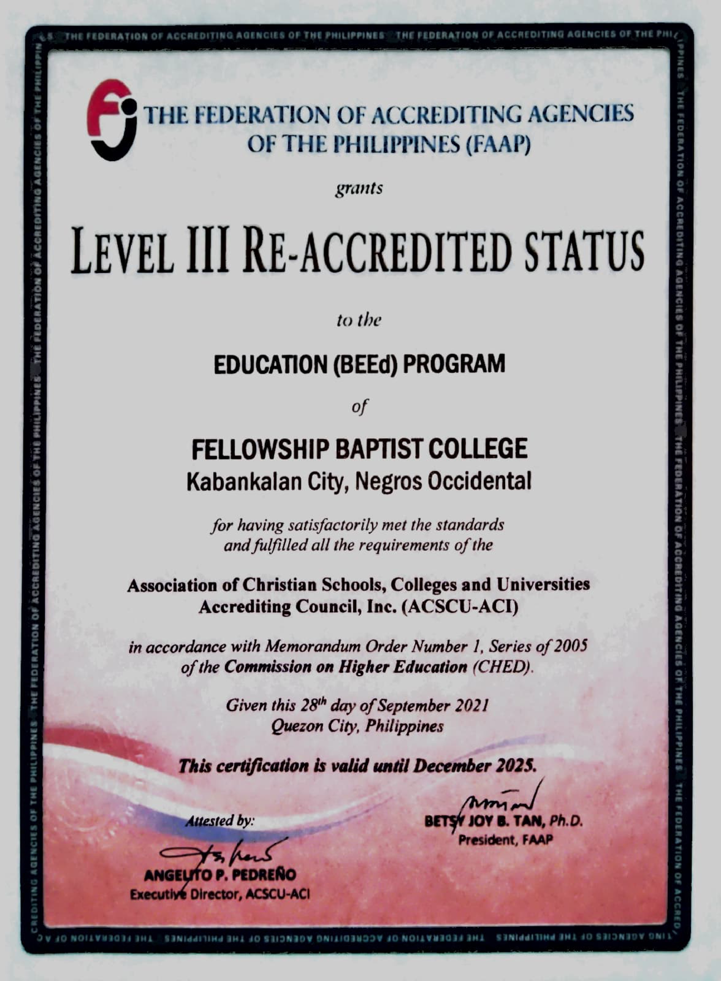 Accreditation 1