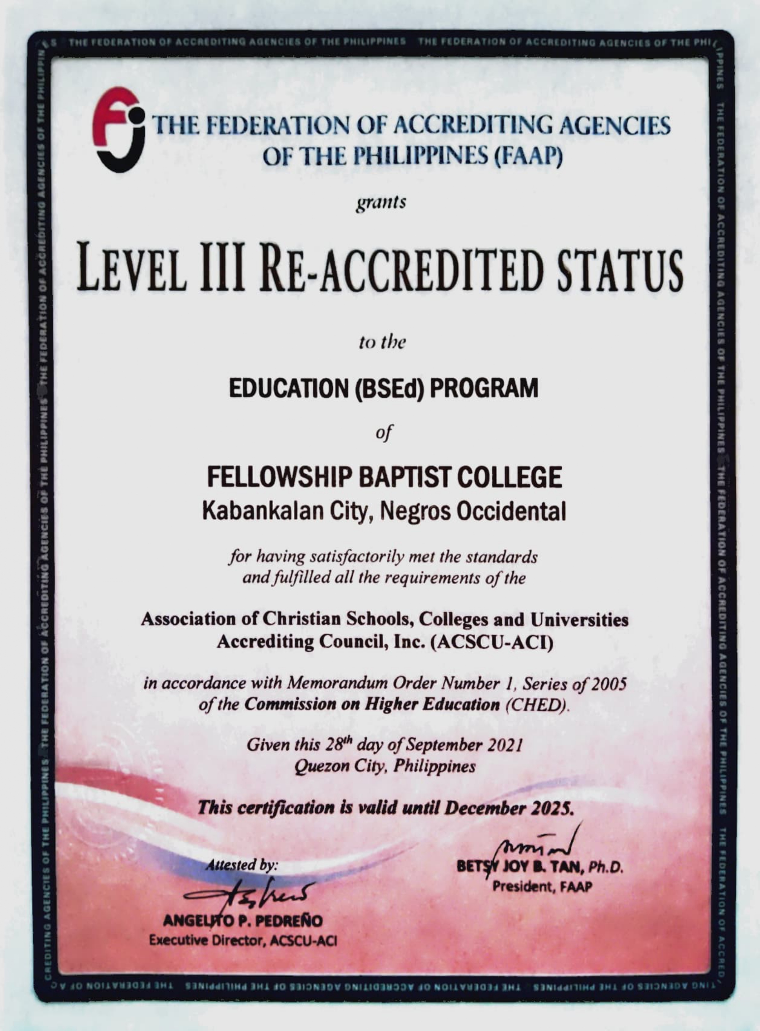 Accreditation 2